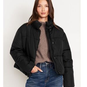 NWOT Black Quilted Puffer Jacket. Size Small will likely fit medium.